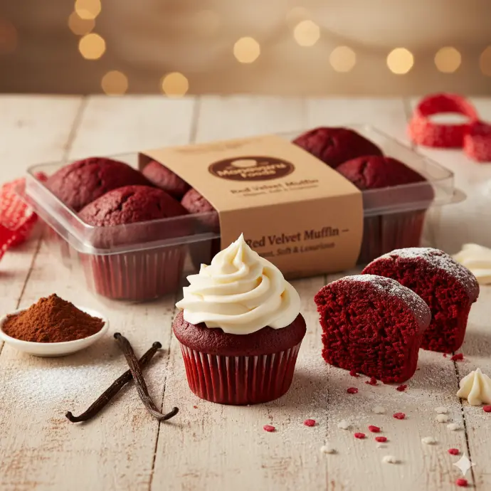 Red Velvet Muffin – Elegant, Soft & Luxurious