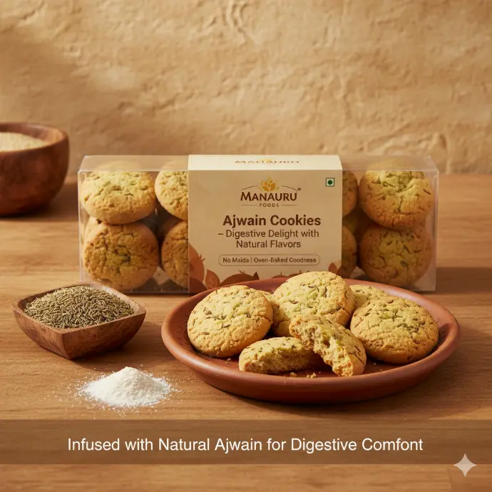 Ajwain Cookies – Digestive Delight with Natural Flavors | No Maida | Baked Snack