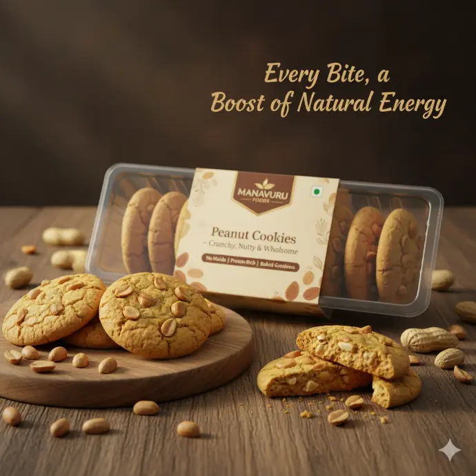 Peanut Cookies – Crunchy, Nutty & Wholesome | No Maida | Protein-Rich