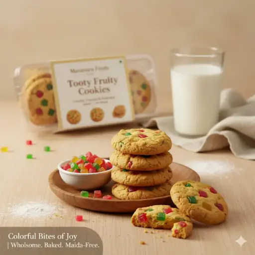 Tooty Fruity Cookies – Colorful, Crunchy & Delightful | Baked | No Maida