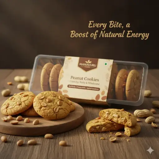 Peanut Cookies – Crunchy, Nutty & Wholesome | No Maida | Protein-Rich