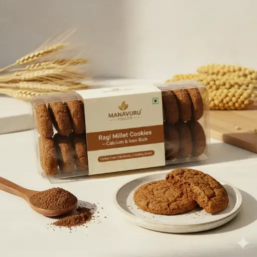 Ragi Millet Cookies – Calcium & Iron Rich | Gluten-Free | No Maida | Healthy Snack